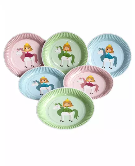 6 papírových talířů Princess 23 cm