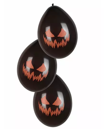 6 balónků strašidelná dýně 25 cm