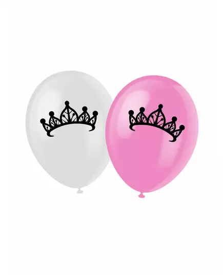 6 růžových latexových balónků Princess 30 cm