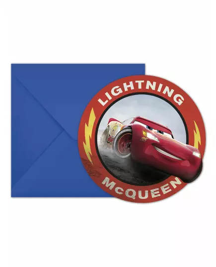 6 pozvánek Cars 3 s obálkami
