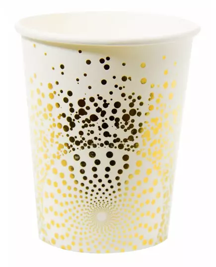 6 luxusních zlatých kelímků 250 ml