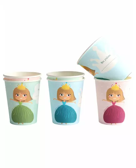 6 kartonových kelímků Princess 25 cl