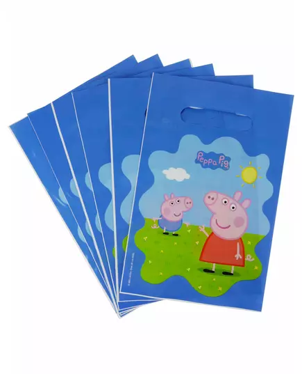 6 plastových dárkových sáčků Peppa Pig 22.5 x 15 cm