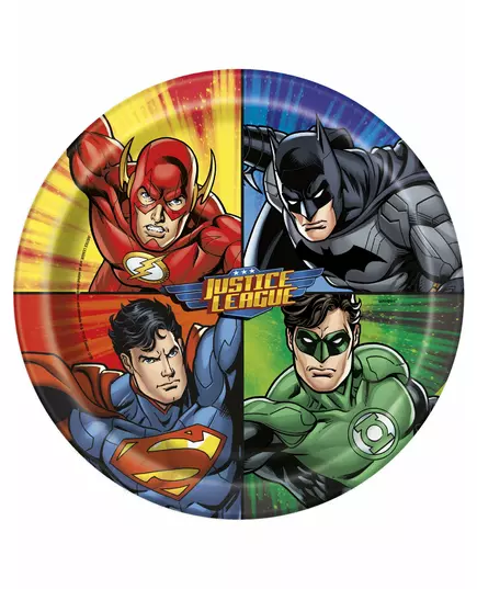 8 papírových talířů Justice League 23cm