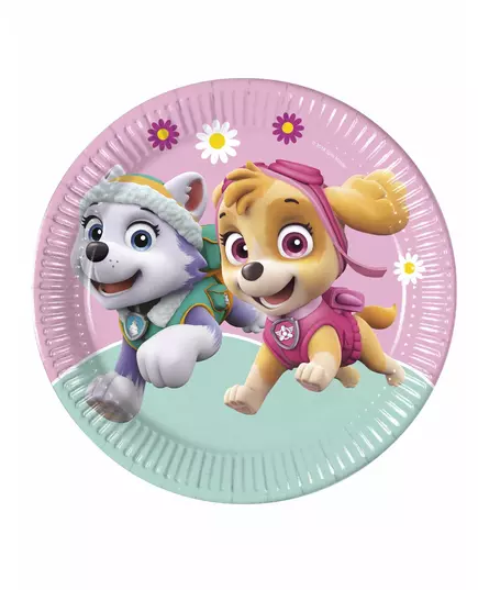 8 papírových talířů Paw Patrol Skye and Everest 23 cm