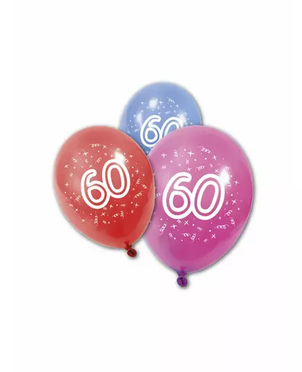 8 latexových balónků 60. narozeniny 30 cm