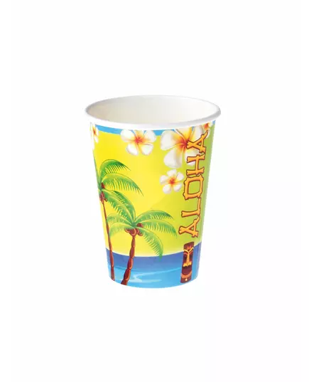 8 kartonových kelímků Aloha 25 cl