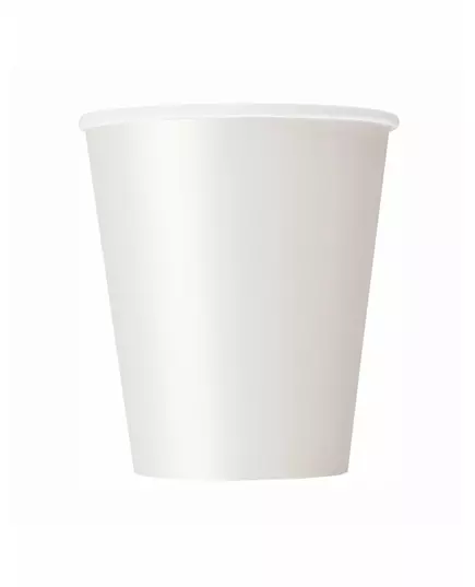8 bílých kartonových kelímků 210 ml