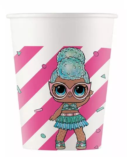 8 kartonových kelímků LOL 200 ml