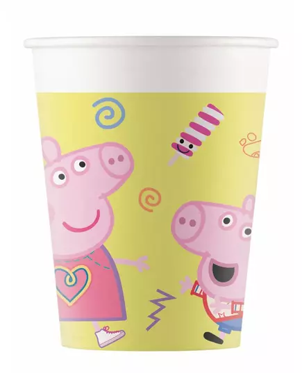 8 papírových kelímků Peppa Pig 200 ml