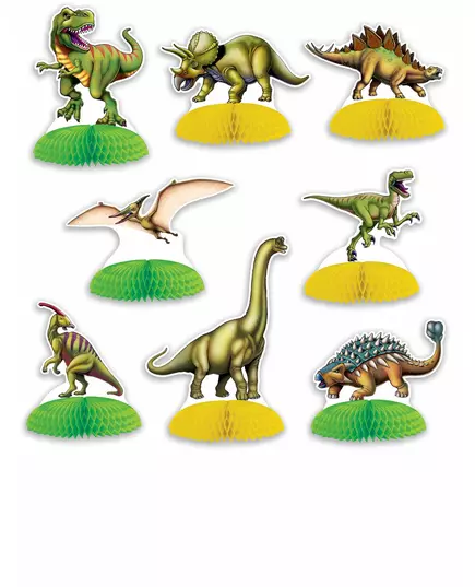 8 mini dinosauřích středových dekorací