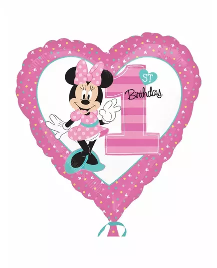 Fóliový balónek Minnie Mouse 1st Birthday 43cm