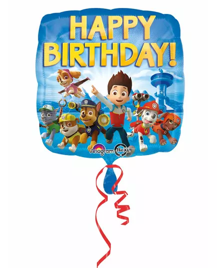 Fóliový balónek Happy Birthday Paw Patrol 43 cm