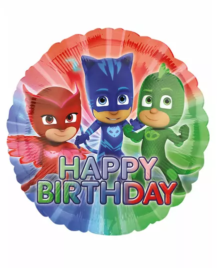 Hliníkový balónek PJ Masks Hapy Birthday 43 cm
