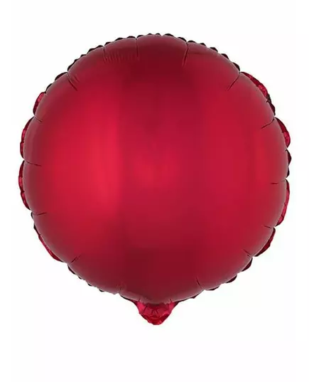 Červený kulatý fóliový balónek 45 cm