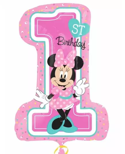 Fóliový balónek Minnie Mouse číslo 1 48 x 71 cm