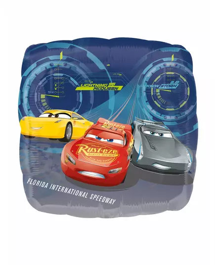Čtvercový fóliový balónek Cars 3 43 × 43 cm