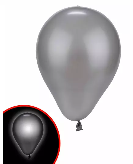 Illooms® stříbrný LED balónek