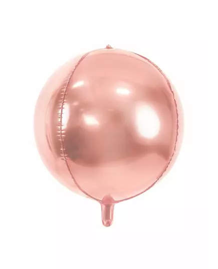 Metalický fóliový balónek koule rose gold 40 cm