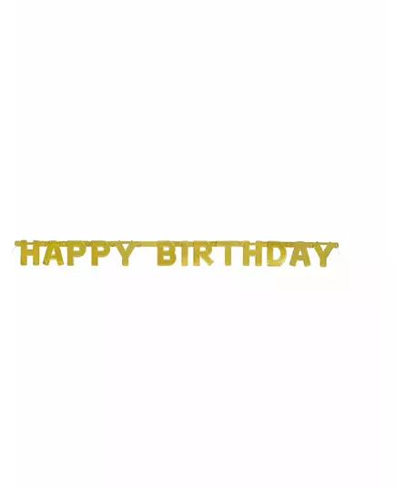 Kloubová girlanda Gold Happy Birthday 121cm