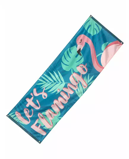 Tropický textilní banner Let’s Flamingo 74 x 220 cm