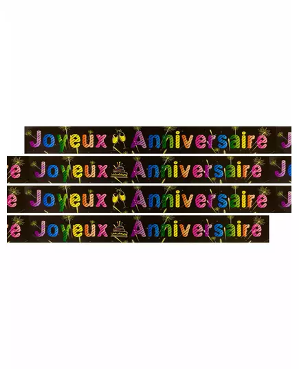 Metalická girlanda Happy Birthday Fireworks 3.60 m