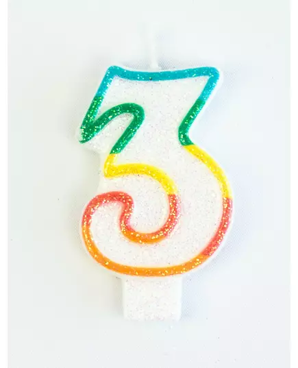Narozeninová svíčka číslo 3 7.5 cm