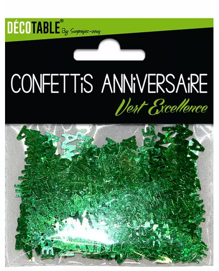 Zelené konfety Happy Birthday