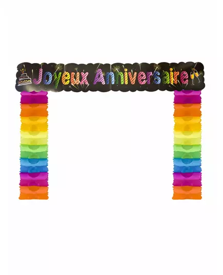 Dekorace na dveře Chic Happy Birthday 114 × 18,7 × 250 cm