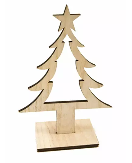 Dřevěná dekorace vánoční stromek 25 cm