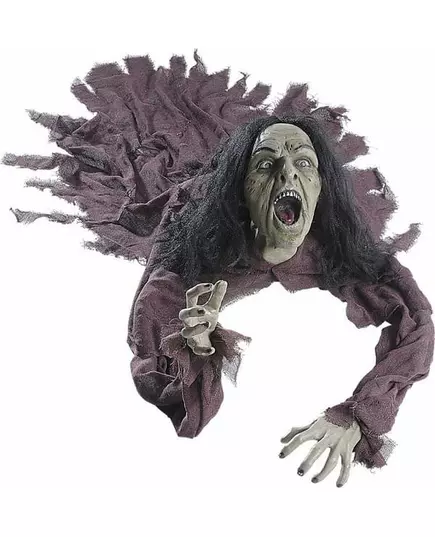 Zvuková a světelná dekorace čarodějnice 90 cm Halloween