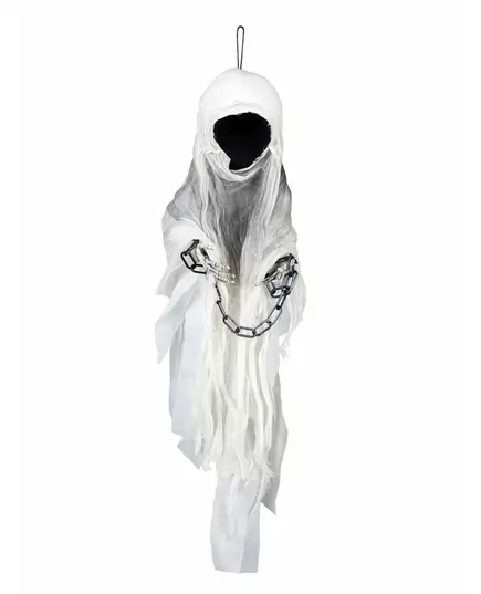 Dekorace řetězem spoutaný kostlivec Smrťák 100cm Halloween