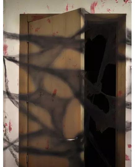 Černá pavučina s pavouky 20 g Halloween