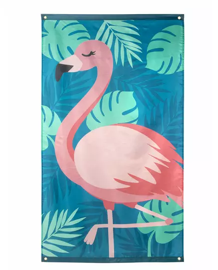Textilní tropická vlajka Flamingo 150 x 90 cm