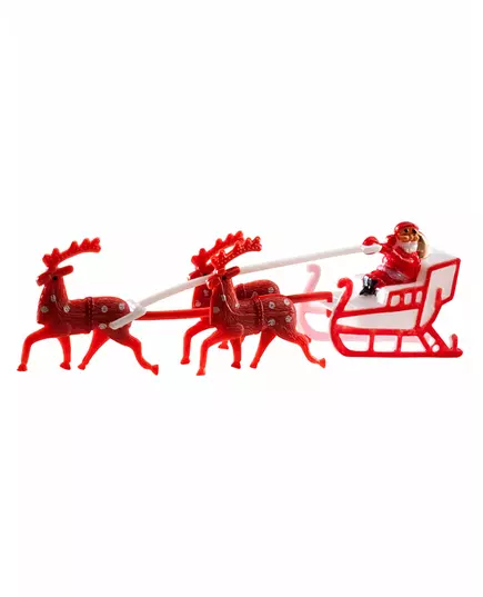 Dekorace na dort Santa Claus se saněmi 14cm