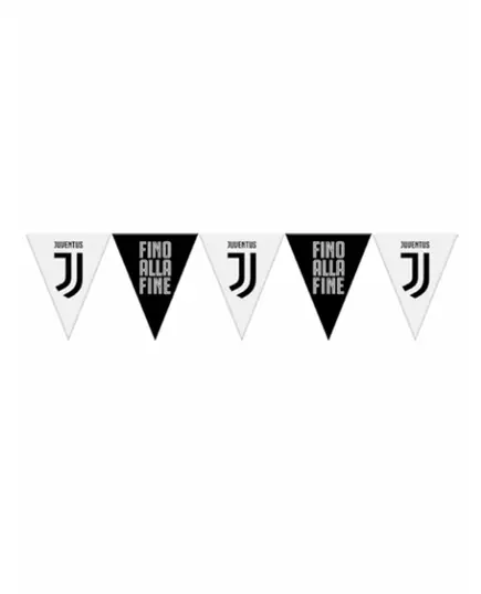 Černo-bílá plastová girlanda Juventus 320 cm