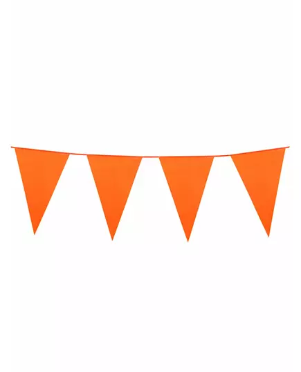 Oranžová girlanda praporků 10m