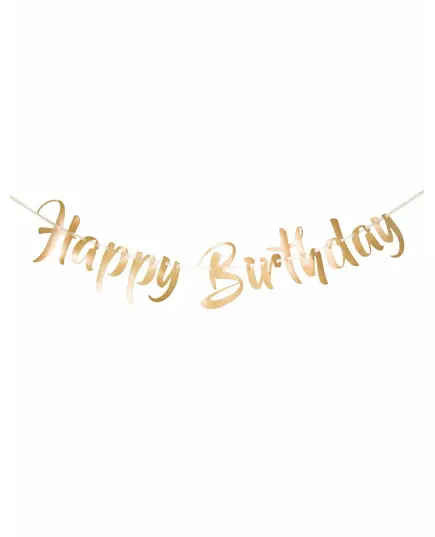Zlatá girlanda Happy Birthday 1 m