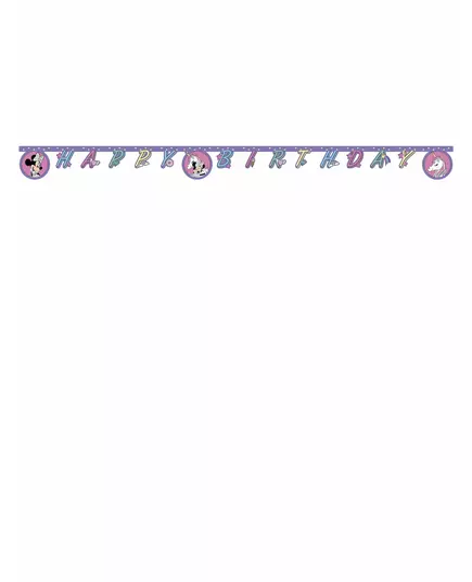Girlanda Happy Birthday Minnie and the Unicorn 2 m