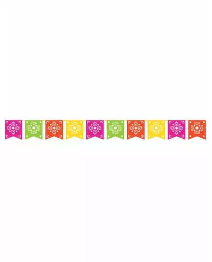 Fiesta multicolor girlanda 10" x 9'