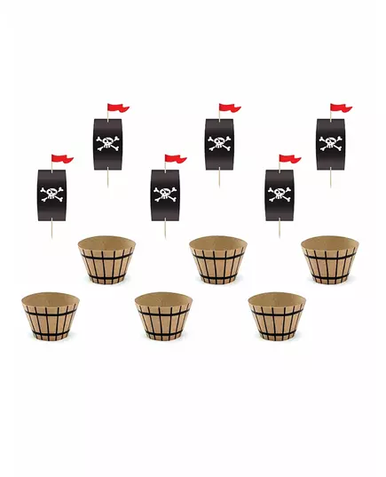 Sada na cupcake Pirate Party 4,8 × 7,6 × 4,6 cm – 20 cm