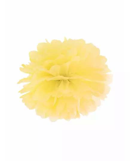 Závěsný papírový pompom žlutý 25 cm