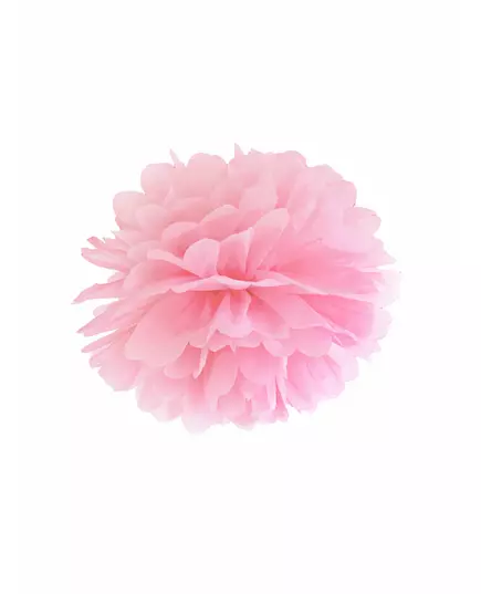 Růžový papírový závěsný pompom 25 cm