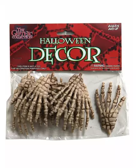 Sada 12 rukou kostlivce Halloween