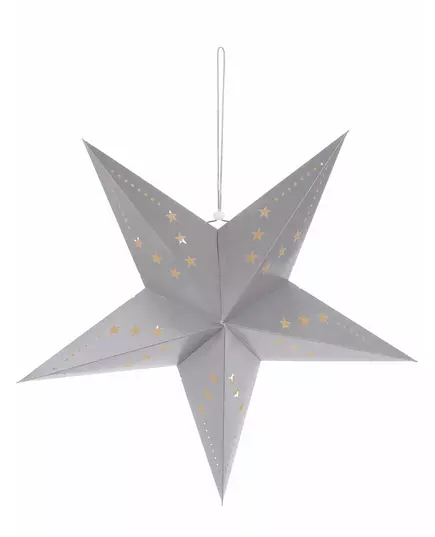 Hvězdný lampion šedý 60 cm