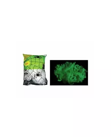 Svítící dekorace pavučina 56g Halloween
