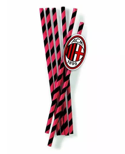 12 kartonových brček AC Milan 19,5 cm