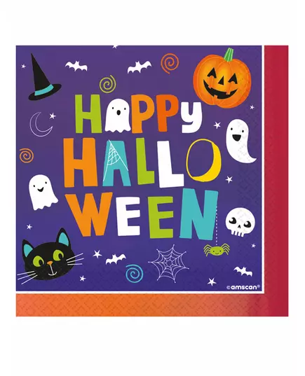 16 papírových ubrousků Halloween Friends 33 x 33 cm