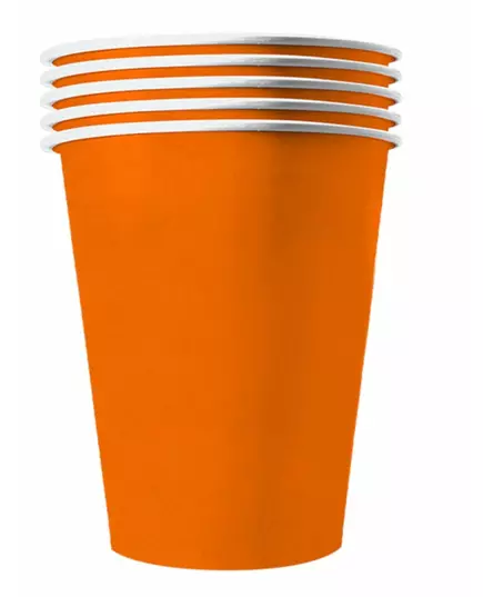 20 oranžových amerických recyklovatelných kartonových kelímků 53 cl