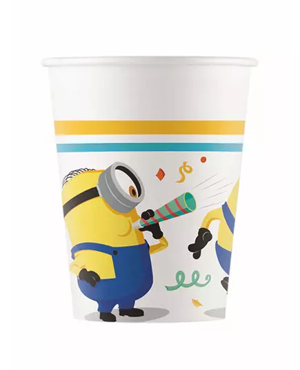8 kartonových kelímků Minions 200 ml